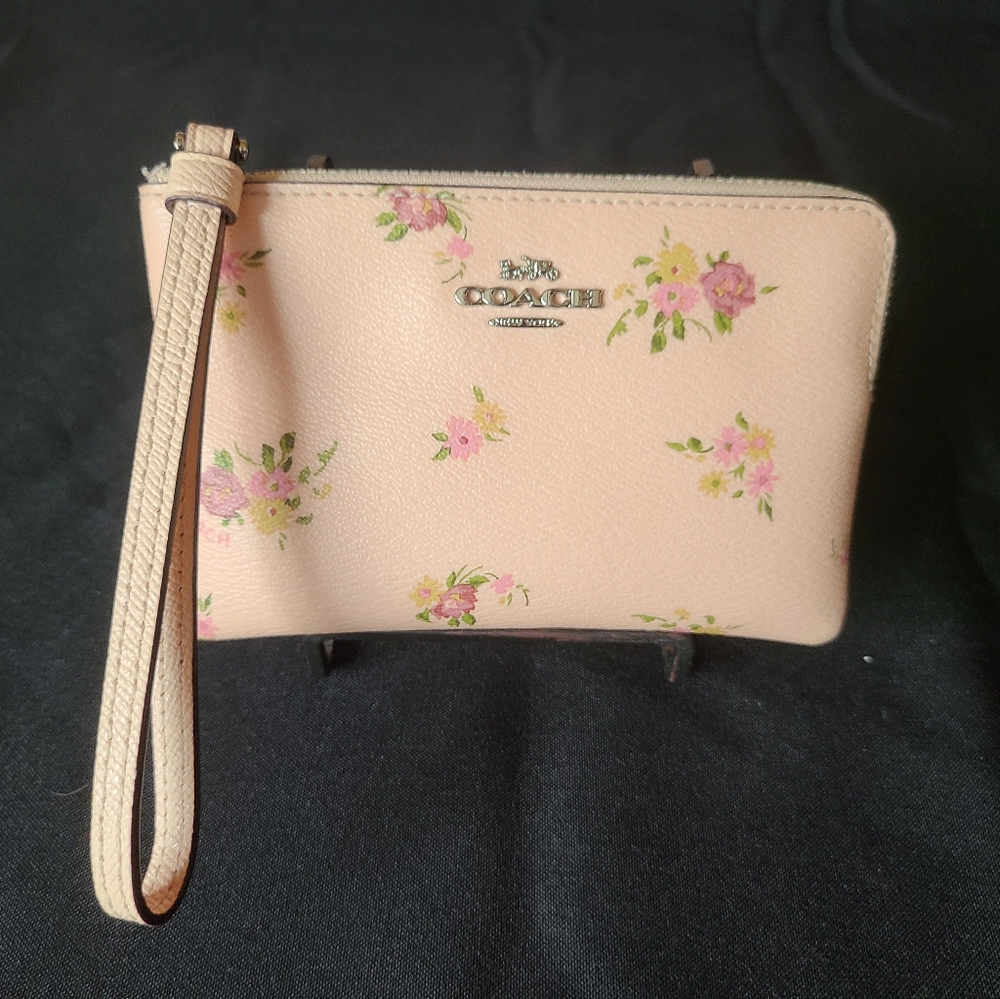 Coach Floral Light Pink Wristlet